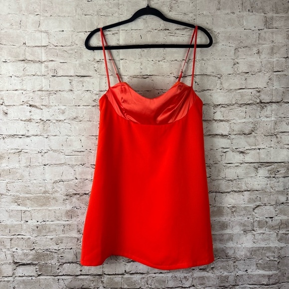 NWT Free People Women's Small Coral Orange Mila Mini Dress Sleeveless $148 New S - Picture 2 of 14